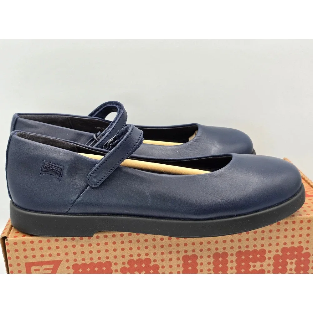 Camper Duet Kids Mary Jane Kids Size 3.5 Blue Leather K800549-007 - New